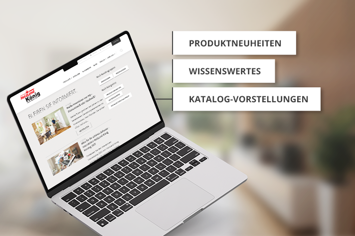 HolzLand König Blog auf einem Laptop